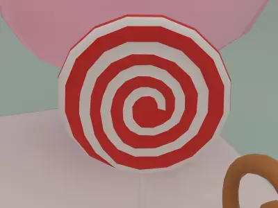 Gingerbread house Low-poly 3D model