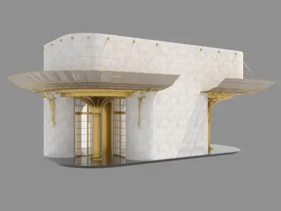 Entrance islamic grand mosque 3D model
