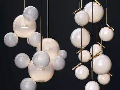 Chandeliers IC and GC Bolle 3D model