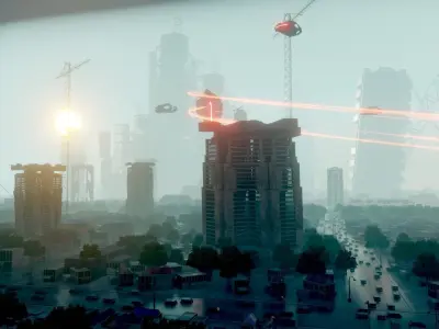 Blender Mega city project 3D model