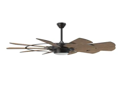 Henderson Integrated LED Indoor Ceiling Fan with Light PBR 3D model