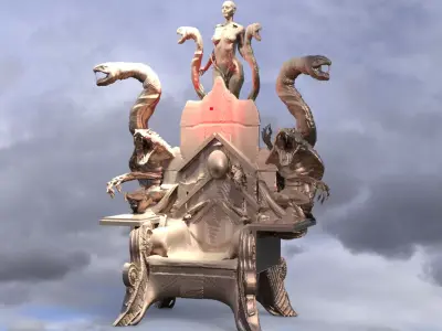 Persian snake Throne  3D model