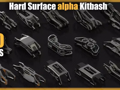 Sci-Fi Hard Surface Alpha KITBASH 300 DETAILS 3D model