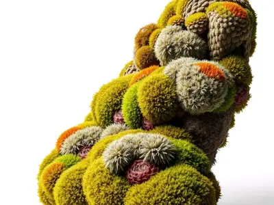 Textured Moss Cushion model pack Low-poly 3D model