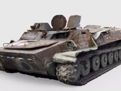 MT-LB multi-purpose towing vehicle amphibious tracked armored 3D model