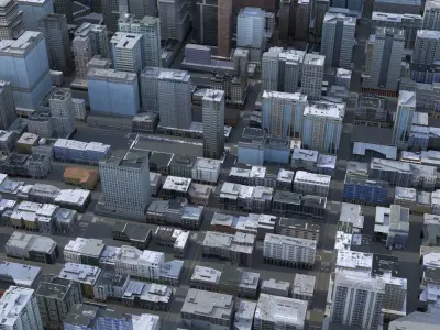 City 82 Low-poly 3D model