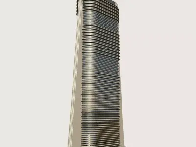 Building Skyscraper City Town Downtown Street Futuristic Utopia Low-poly 3D model 14