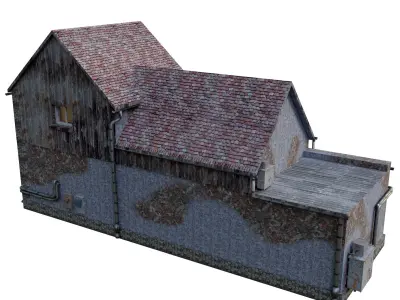 Urban City building 04 Low poly two versions Free low-poly 3D model