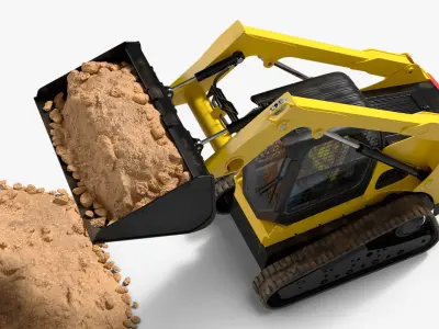  Skid Steer Loader with Operator and Sand Load 