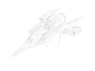 Sci Fi Spaceship 3D model