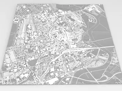 Cityscape Preston Great Britain 3D model