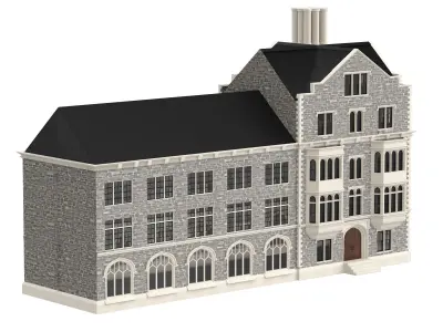 Old brick house 3 from New York 3D model