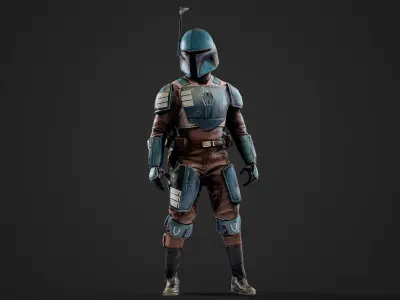 Mandalorian Guy - Boba Fett Low-poly 3D model