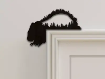 Animal Door Corner Decor 3D print model