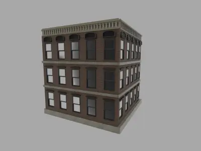 black friday city building 3d by cyberalex NEW YEAR SALE Free low-poly 3D model