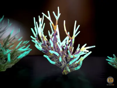 Alien Plant Fungus Type1 Low-poly 3D model