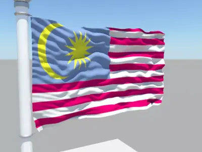 Malaysia flag 3D model