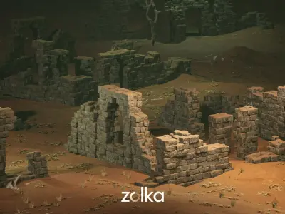 Universal Stone Ruins Pack 3D model