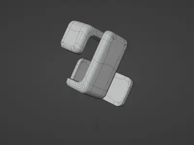 Abstract Cube Logo customized Text with studio lighting 3D model