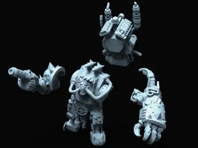  The ImmOrkan Mad Max style Orc Warboss 3D print model