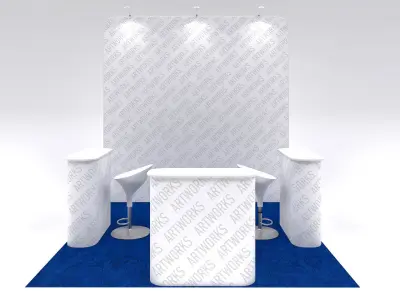 Exhibition booth 10x10ft 3DM003  3D model