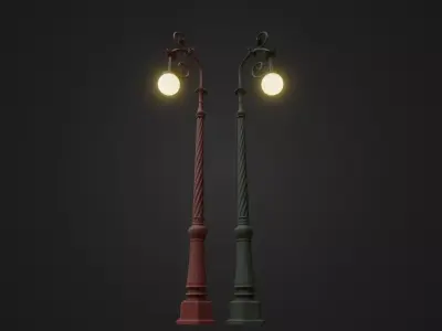 Street Light 24 Low-poly 3D model