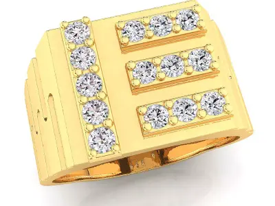 Small fancy mans ring 3D print model