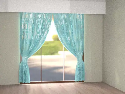 Curtain 3D model 15