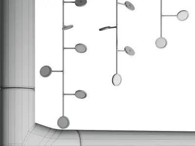Jamie Gray Discus Vine 7 5 3 pendant light 3D model