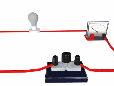 Electric Circuit Low-poly 3D model