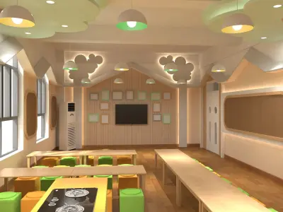 Kindergarten classroom 3D model