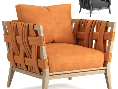 Malang Outdoor Lounge Chair 3D model