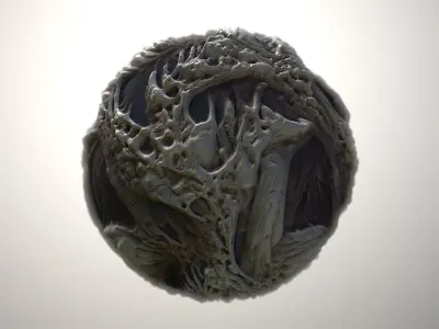 Material Skin Monster 4 Seamless PBR Texture Texture