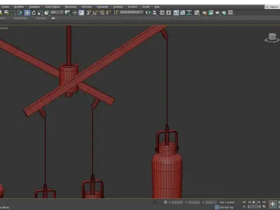 Kem Chandelier Low-poly 3D model