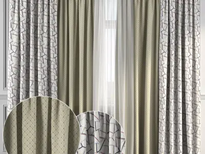 Curtain Set 173 3D model