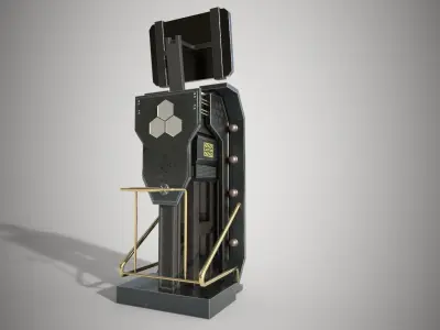 Sci-fi Terminal Low-poly 3D model get