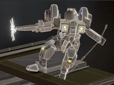  Veritech Cyclone Mospeda - PBR Low-poly 3D model