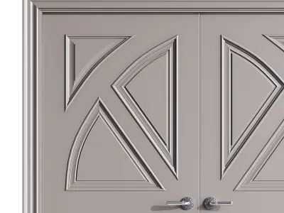 Modern entrance door 64 3D model
