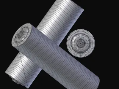 Battery AA Low-poly 3D model