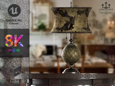 Lampshade-GL01-Golden Low-poly 3D model