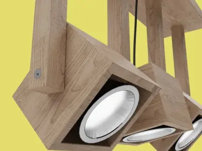 Wood Spot Light Free 3D model