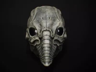 Space Jockey Helmet Low-poly 3D model
