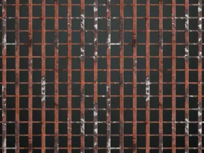 Rusted Metal Walkway PBR Seamless Texture