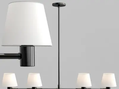 Dahlia collection chandelier with shades 3D model