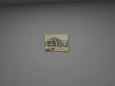 Painting by adolf hitler Free low-poly 3D model