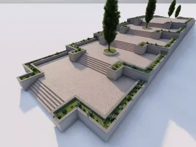 park-public park-Private Park Landscape Urban 3D model