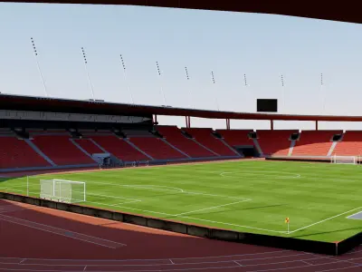 Letzigrund Stadium - Zurich Switzerland 3D model