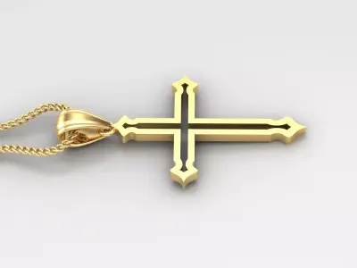Cross Light Gold 4CP043 3DM STL 3D print model