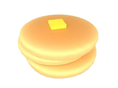 Pancake v4 006 Low-poly 3D model