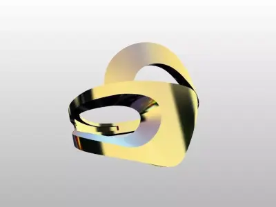 Modern Sculptural Adjustable Ring 3DM STL 3D print model